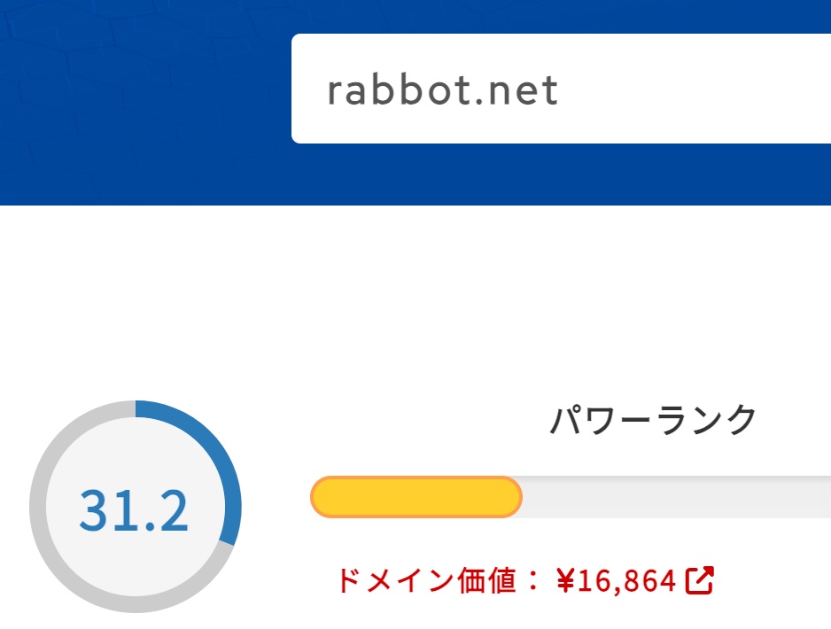 rabbot.net ドメインパワー